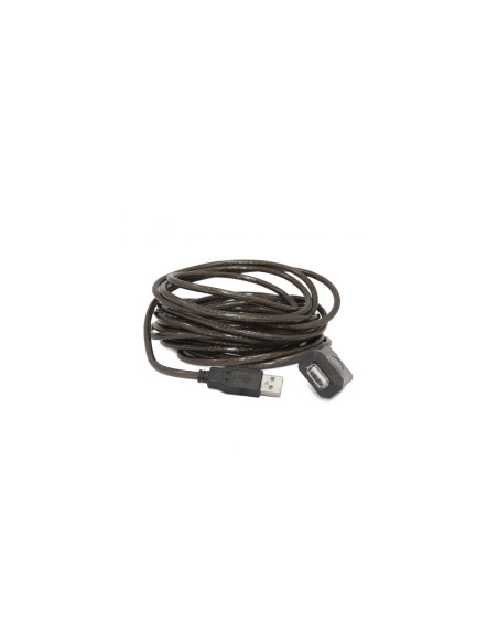 CABLE EXTENSOR ACTIVO GEMBIRD USB 2.0 MACHO 10METROS NEGRO UAE-01-10M