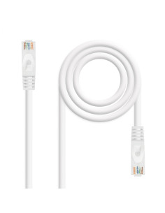 Nanocable Cable de red latiguillo RJ45 LSZH Cat.6A UTP AWG24, Blanco,