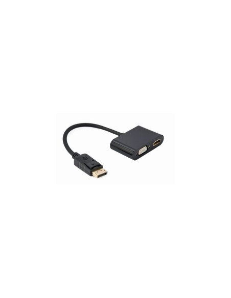 Gembird A-DPM-HDMIFVGAF-01 cable DisplayPort 0,1 m Negro