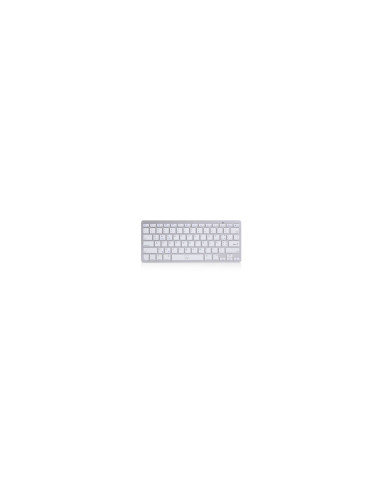 Ewent EW3119 teclado Hogar Bluetooth QWERTY Portugués Plata, Blanco