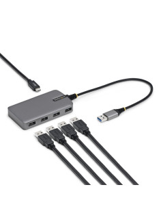 StarTech.com 5G4AC-USB-A-HUB hub de interfaz USB 3.2 Gen 1 (3.1 Gen 1) Type-A 5000 Mbit/s Gris