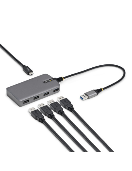 StarTech.com 5G4AC-USB-A-HUB hub de interfaz USB 3.2 Gen 1 (3.1 Gen 1) Type-A 5000 Mbit/s Gris