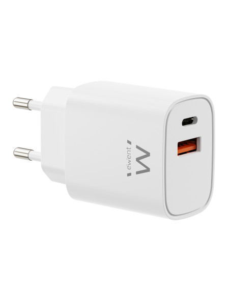Ewent EW1326 cargador de dispositivo móvil Universal Blanco Corriente alterna Carga rápida Interior