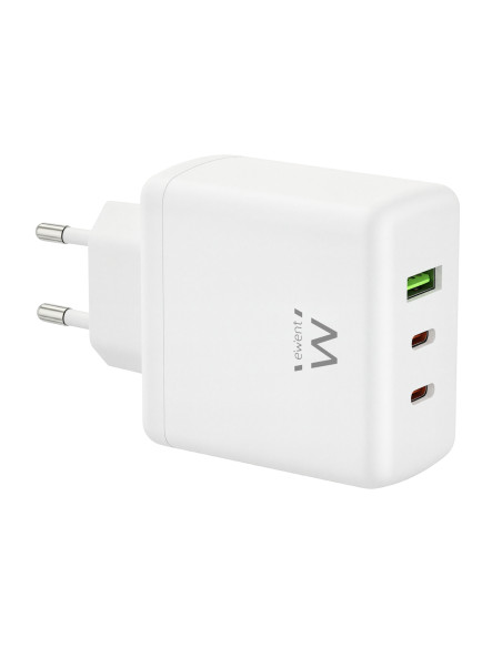 Ewent EW1333 cargador de dispositivo móvil Universal Blanco Corriente alterna Carga rápida Interior