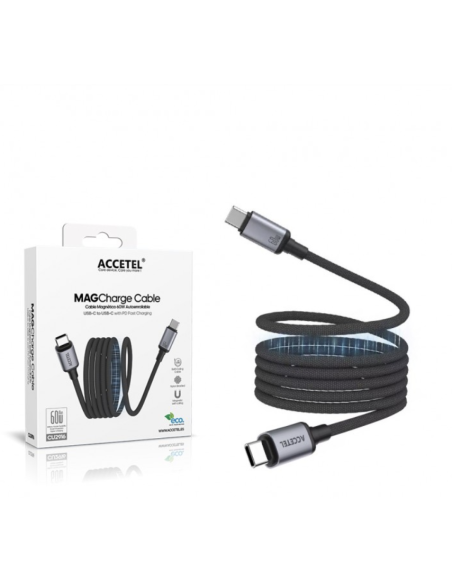 Cable Magnético USB-C Enrollable 60W 1m