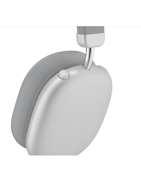 Auriculares ANC+ENC Inalámbricos, Cancelación Ruido Plata.