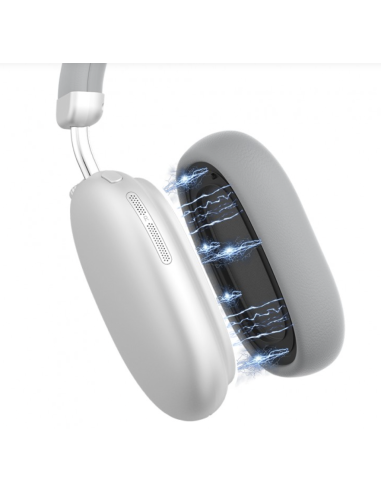 Auriculares ANC+ENC Inalámbricos, Cancelación Ruido Plata.