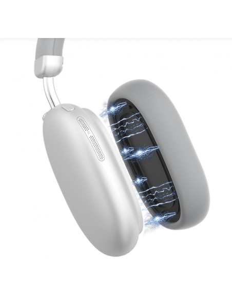 Auriculares ANC+ENC Inalámbricos, Cancelación Ruido Plata.