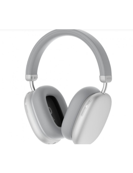 Auriculares ANC+ENC Inalámbricos, Cancelación Ruido Plata.