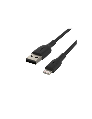 BELKIN cable de conector Lightning Macho/USB A Macho 0,15 m Negro
