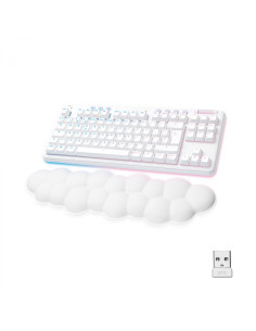Logitech G G715 teclado RF Wireless + Bluetooth QWERTY Español Blanco