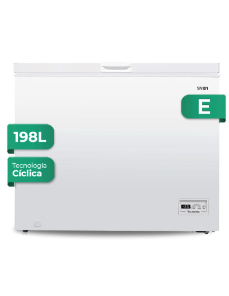 Svan SCH2002EDC Congelador Horizontal Ciclico 198L 85X91X56cm Blanco