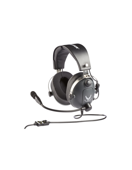 Thrustmaster 4060196 auricular y casco Auriculares Alámbrico Aviación/Control de tráfico aéreo Gris