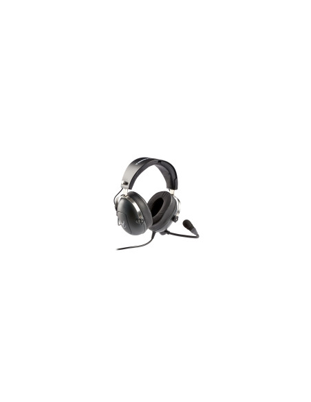 Thrustmaster 4060196 auricular y casco Auriculares Alámbrico Aviación/Control de tráfico aéreo Gris