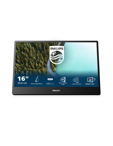 Philips 3000 series 16B1P3302D/00 pantalla para PC 39,6 cm (15.6") 1920 x 1080 Pixeles Full HD LED Negro