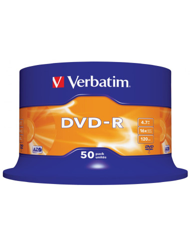 DVD-R VERBATIM 50 UNIDADES 4.7GB 16x 43548