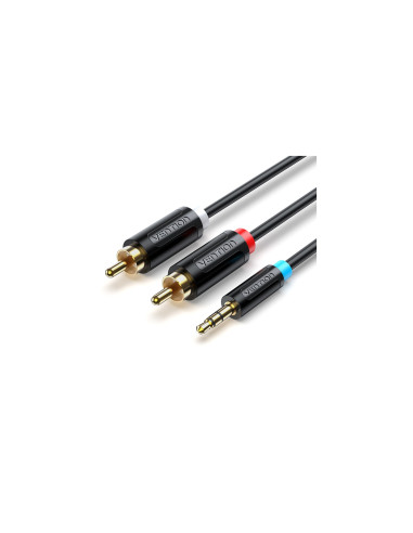 Vention Cable Estéreo BCLBI/ Jack 3.5 Macho - 2x RCA Macho/ 3m/ Negro