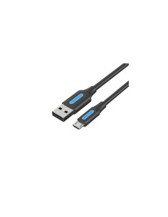 Vention Cable USB 2.0 COLBI/ USB Macho - MicroUSB Macho/ Hasta 60W/ 480Mbps/ 3m/ Negro