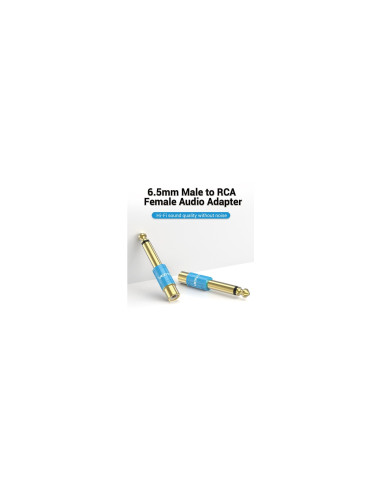 Vention Adaptador Jack VDD-C03/ RCA Hembra - Jack 6.5 Macho/ Azul