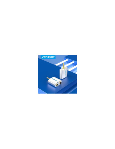 Vention Adaptador Audio BDAW0/ Jack 3.5 Macho - 2x Jack 3.5 Hembra/ Blanco