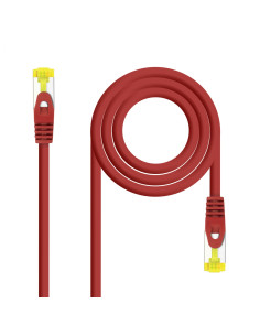 Nanocable Cable Red Latiguillo RJ45 LSZH CAT.6A SFTP AWG26, Rojo, 25 cm