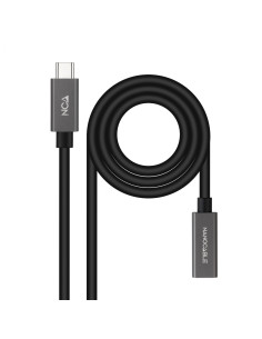 Nanocable Cable Prolongador USB-C 3.2 Gen2x2 20Gbps 3A, 4K/60Hz, USB-C/M-USB-C/H, Negro, 0.5 m
