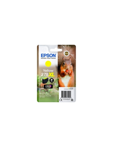 Epson Squirrel Singlepack Yellow 378XL Claria Photo HD Ink