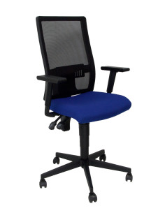 SILLA POVEDILLA RESPALDO MALLA NEGRO ASIENTO BALI AZUL 276DSBALI229