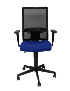 SILLA POVEDILLA RESPALDO MALLA NEGRO ASIENTO BALI AZUL 276DSBALI229 2
