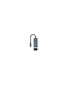 Nanocable Conversor USB-C a Ethernet Gigabit 10/100/1000 Mbps, Aluminio, Gris, 15 cm 2
