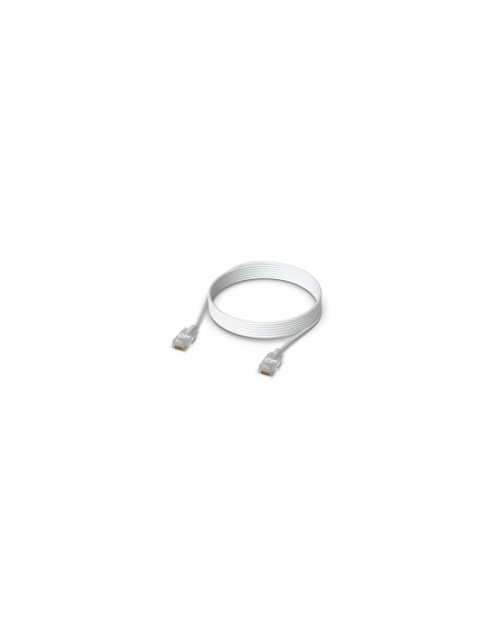 Ubiquiti UACC-Cable-Patch-EL-3M-W cable de red Translúcido, Blanco Cat6