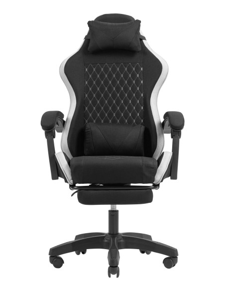 Mars Gaming MGC-X Fabric Silla para videojuegos de PC Asiento acolchado Negro, Blanco