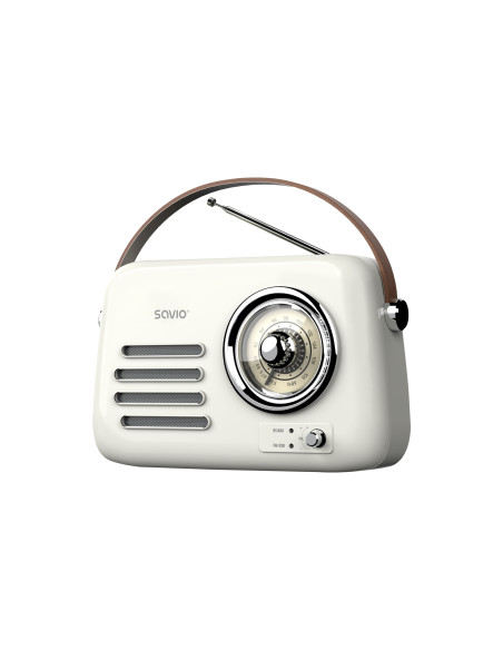 Savio RS-02 radio Portátil Analógica Blanco