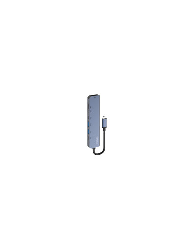 Savio AK-82 hub de interfaz USB Tipo C 5000 Mbit/s Negro