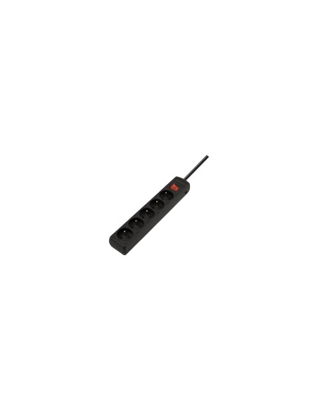 Savio LZ-16 base múltiple 1,8 m 5 salidas AC Interior Negro