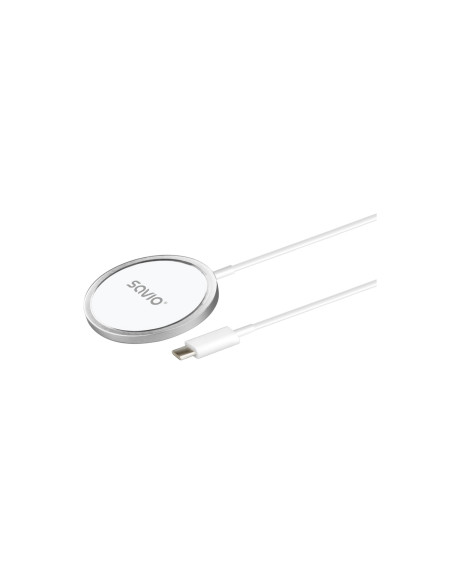 Savio LA-11 cargador de dispositivo móvil Teléfono móvil, Universal Blanco CC Cargador inalámbrico Interior