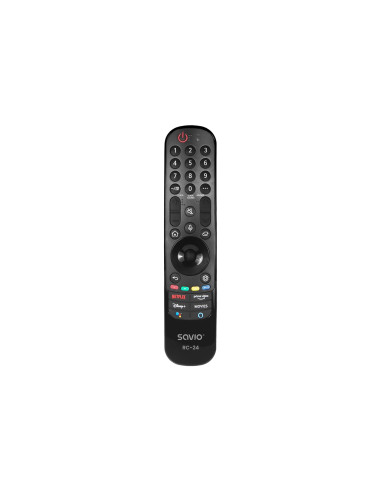 Savio RC-24 mando a distancia IR inalámbrico TV, Universal Botones