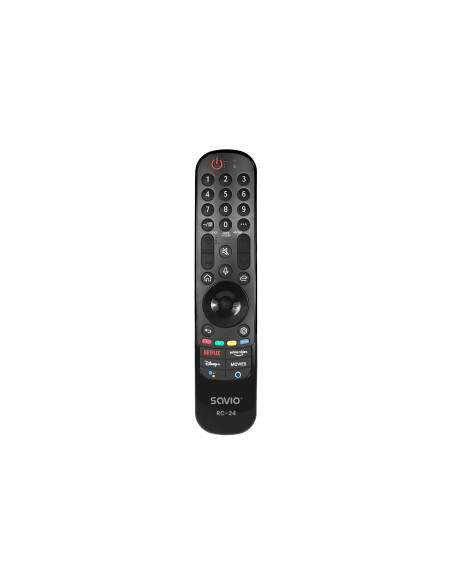 Savio RC-24 mando a distancia IR inalámbrico TV, Universal Botones