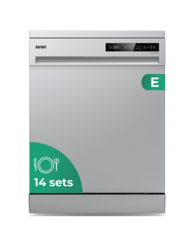 Svan SJ13601EDX Lavavajillas 60 cm 14 Sets Clase E Display Inox