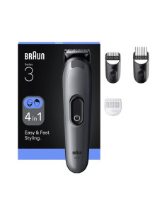 Braun AIO3500 Recortadora 4 en 1 Barba, Cabello y Cuerpo
