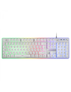 Mars Gaming MCPXWES Combo Teclado gaming usb español + Raton optico 10000dpi + Alfombrilla blanco 2