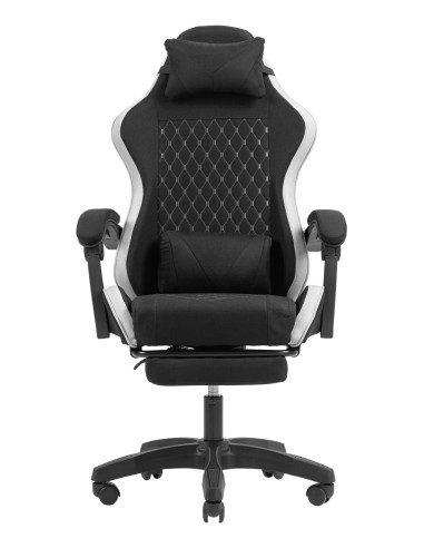 Mars Gaming MGC-X Fabric Silla para videojuegos de PC Asiento acolchado Negro, Blanco