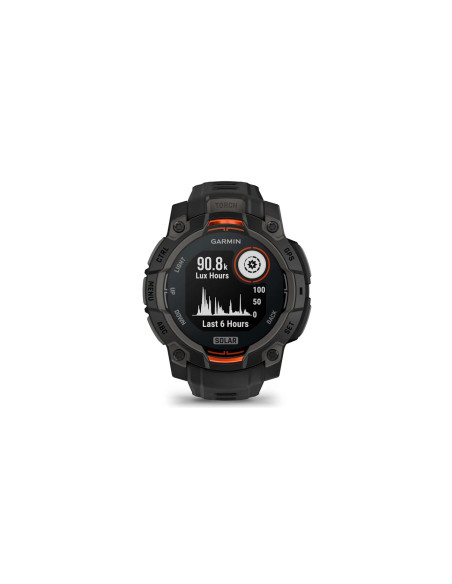 Garmin Instinct 3 Solar 2,29 cm (0.9") MIP 45 mm Digital 176 x 176 Pixeles Pantalla táctil Negro GPS (satélite)