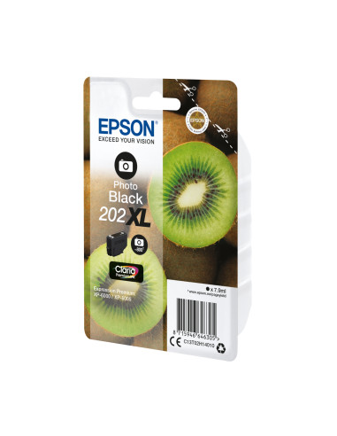 Epson Kiwi Singlepack Photo Black 202XL Claria Premium Ink