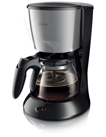 Cafetera de filtro philips daily collection 1.2l 15 tazas acero inoxidable negro HD7462/20