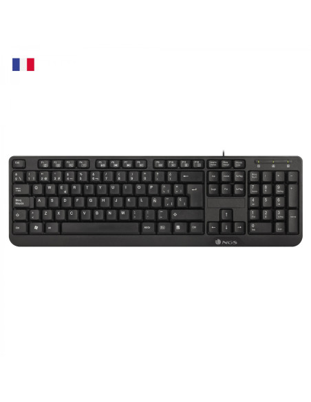 NGS FunkyV3, AZERTY, FR teclado USB Francés Negro