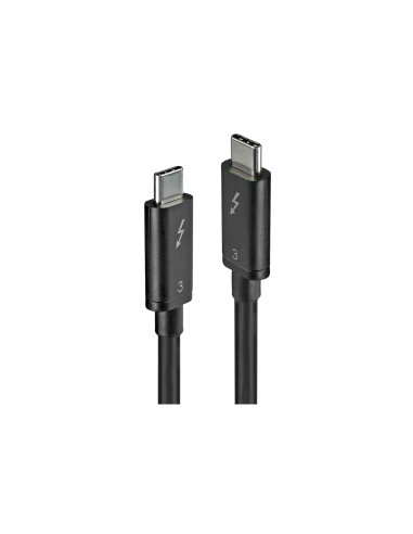 Lindy 41555 cable Thunderbolt 0,5 m 40 Gbit/s Negro