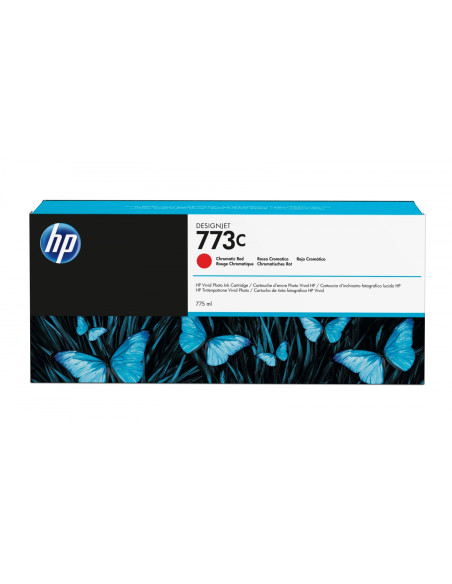 HP Cartucho de tinta DesignJet 773C rojo cromático de 775 ml