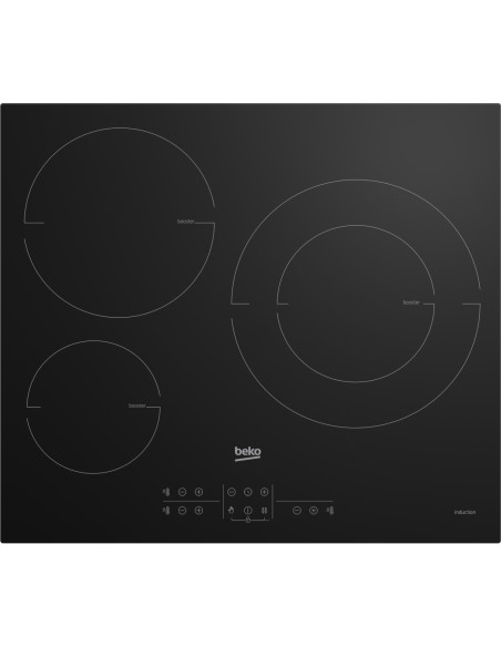 Beko HIIS63206M hobs Negro Integrado 58 cm Con placa de inducción 3 zona(s)