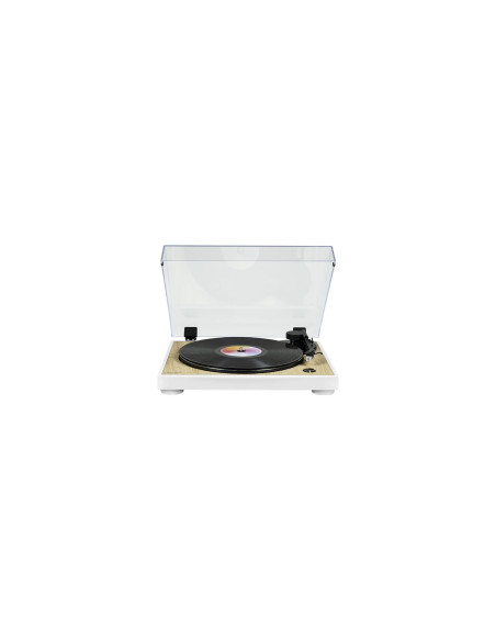 Thomson TT300 Tocadiscos de tracción por correa Blanco, Madera